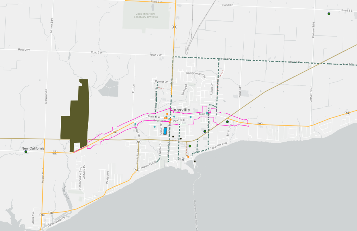 Screenshot of Map of Kingsville