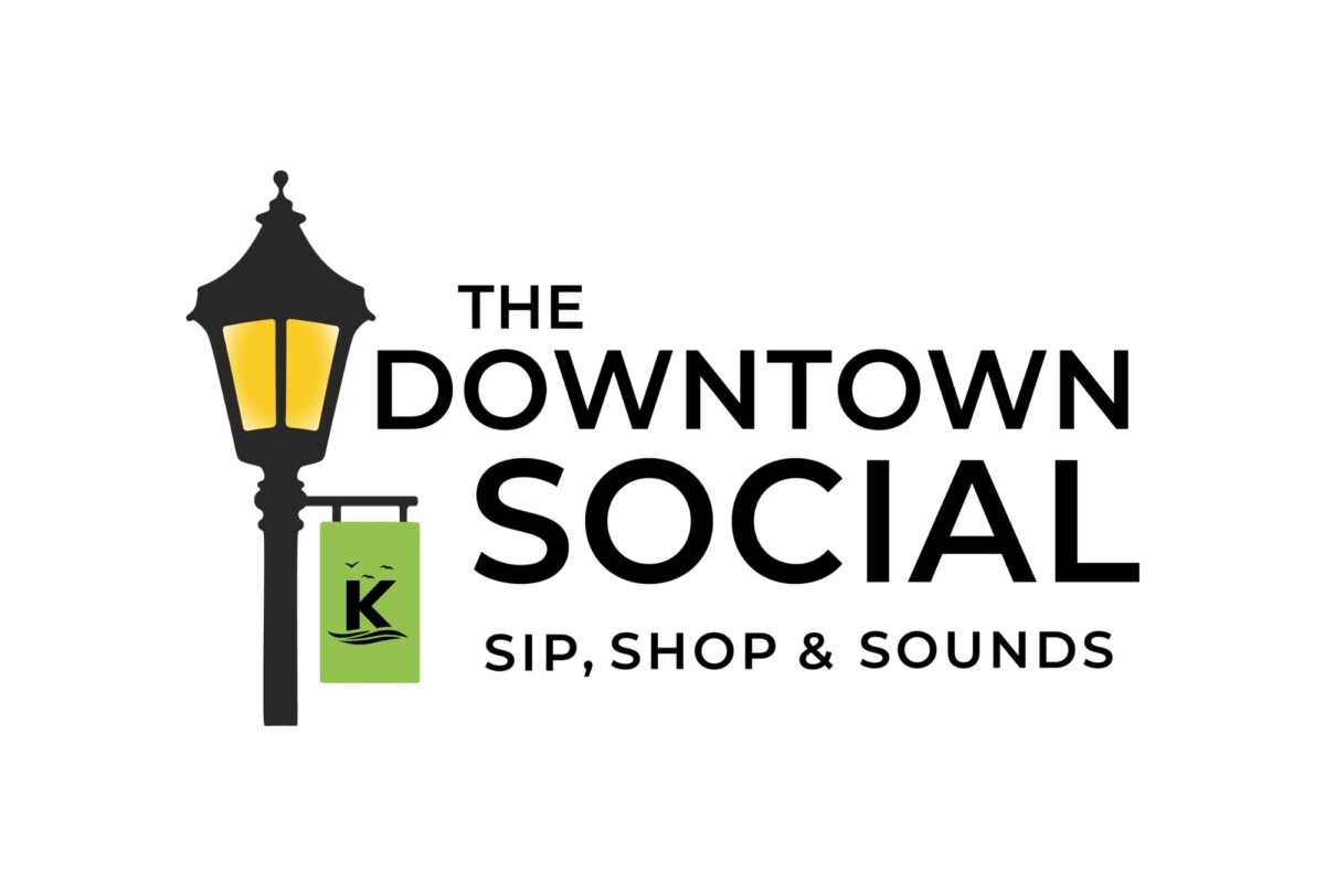 A logo with a charming streetlamp and flag.