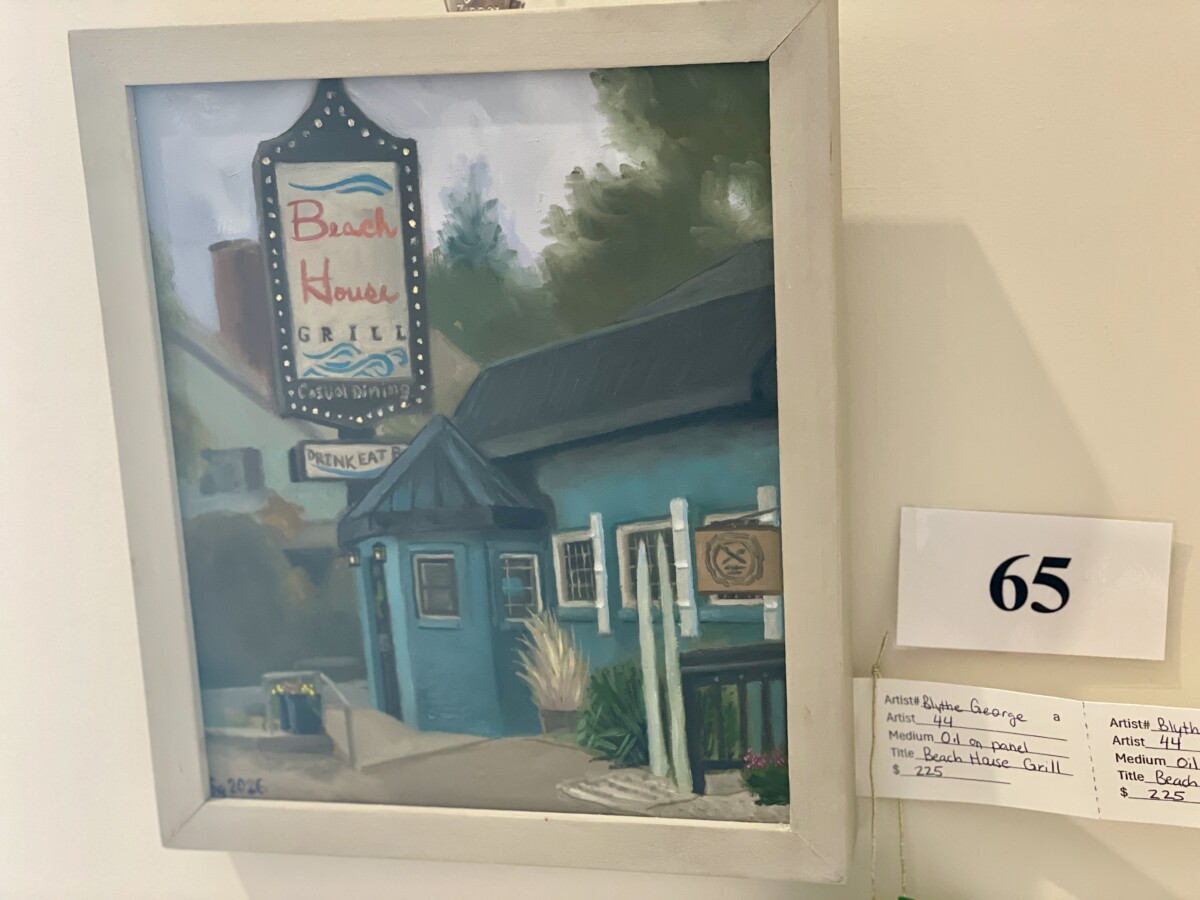 Artwork depicting a popular Kingsville restaurant